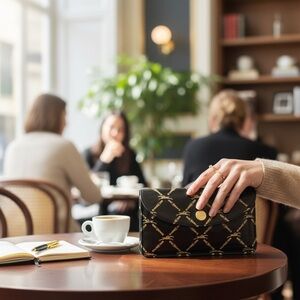 Vintage Longchamp Paris Monogram Clutch | Made in France | Rare Equestrian